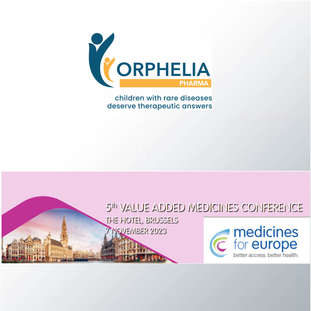 The Medicines for Europe association represent the pharmaceutical companies supplying the largest share of medicines across Europe, it holds its 5th conference on value-added medicines on November 7th, 2023, in Brussels. 
Laurent Martin, Orphelia Pharma’s Chief Pharmaceutical Affairs Officer, will attend this conference with the story and market access of Kigabeq, the first pediatric formulation of vigabatrin for the treatment of a rare form of encephalopathic epilepsy: West syndrome.